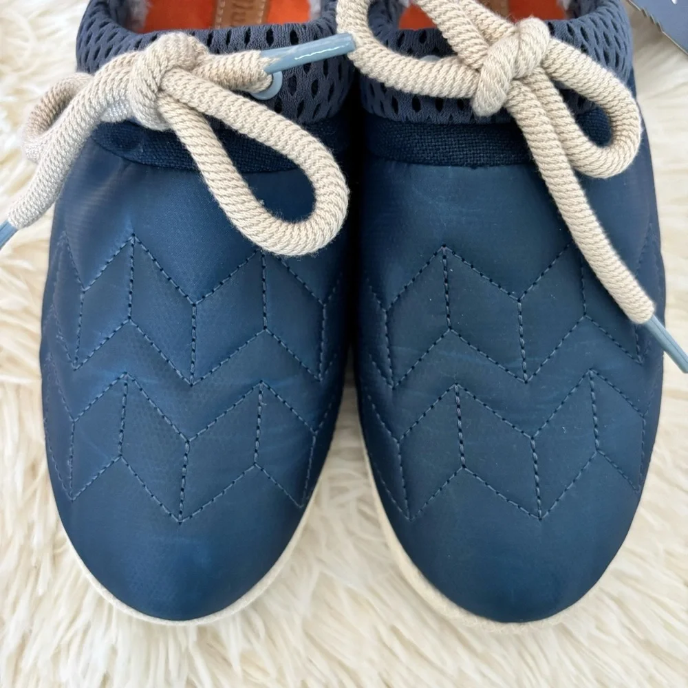 OLUKAI Mahiki Navy Sherpa-Trimmed Slipper Sneaker--7 - Picture 5 of 15